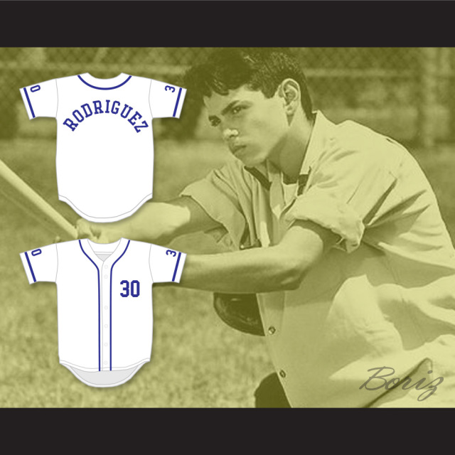 Mike Vitar Benny 'The Jet' Rodriguez 30 White Baseball Jersey The