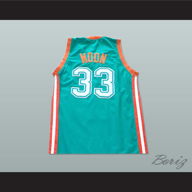 Will Ferrell Flint Tropics 33 Jackie Moon Teal Basketball Jersey